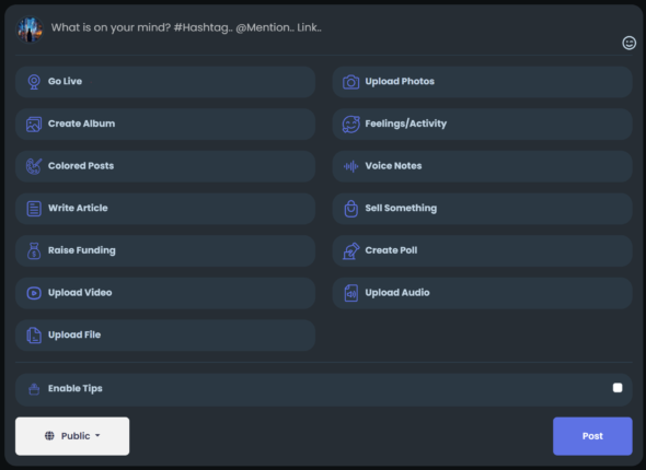 MegaCityOnline content options