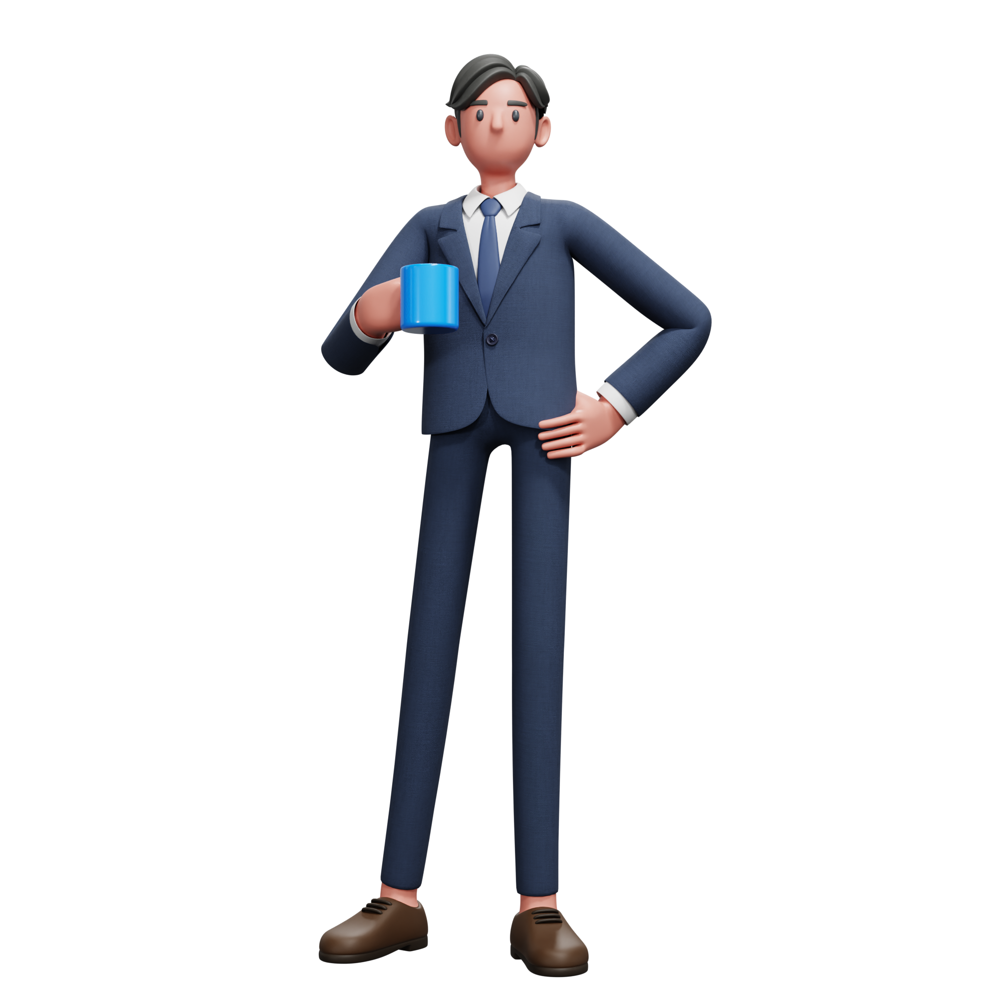 Businessman Standing w coffee